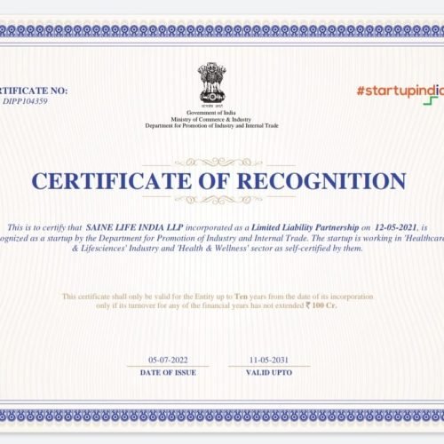 DPIIT, Government of India Recognized Startup India Company